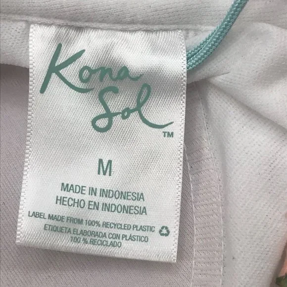 Kona Sol Women's Size Medium 8-10 One Piece Floral Swimsuit With Straps New - Picture 5 of 14